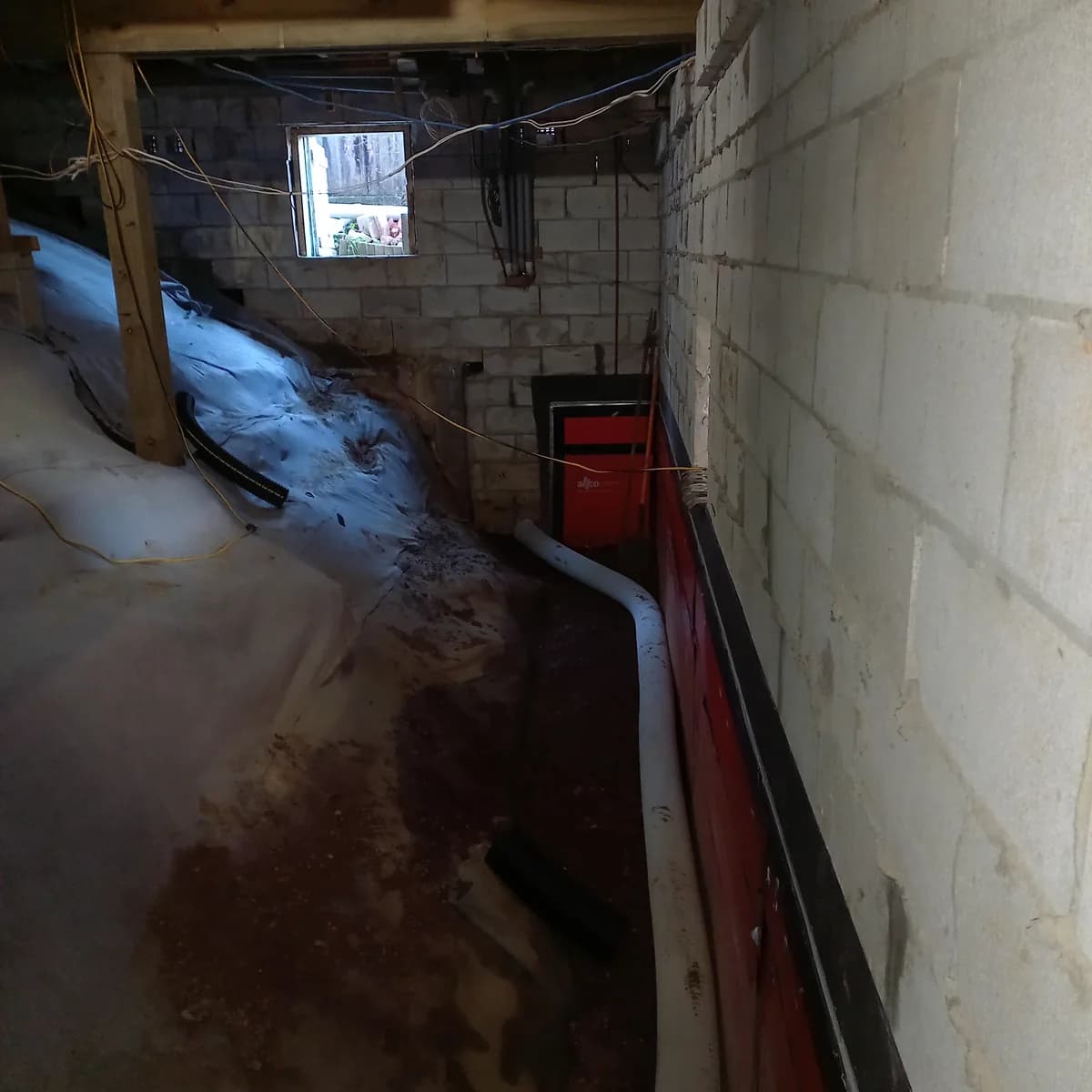 Drainage and foundation wall detail at a New Zealand property